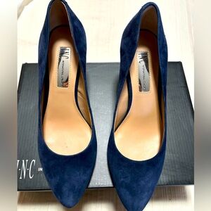 INC Blue Suede heels.